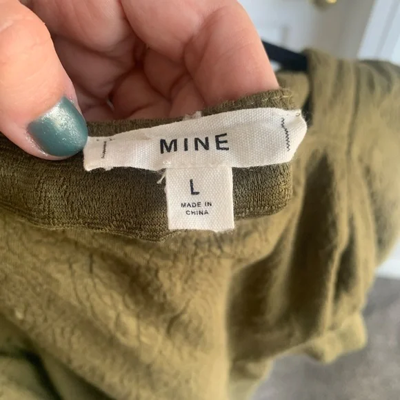 Mine Olive Green Puff Sleeve Dress - Picture 7 of 7